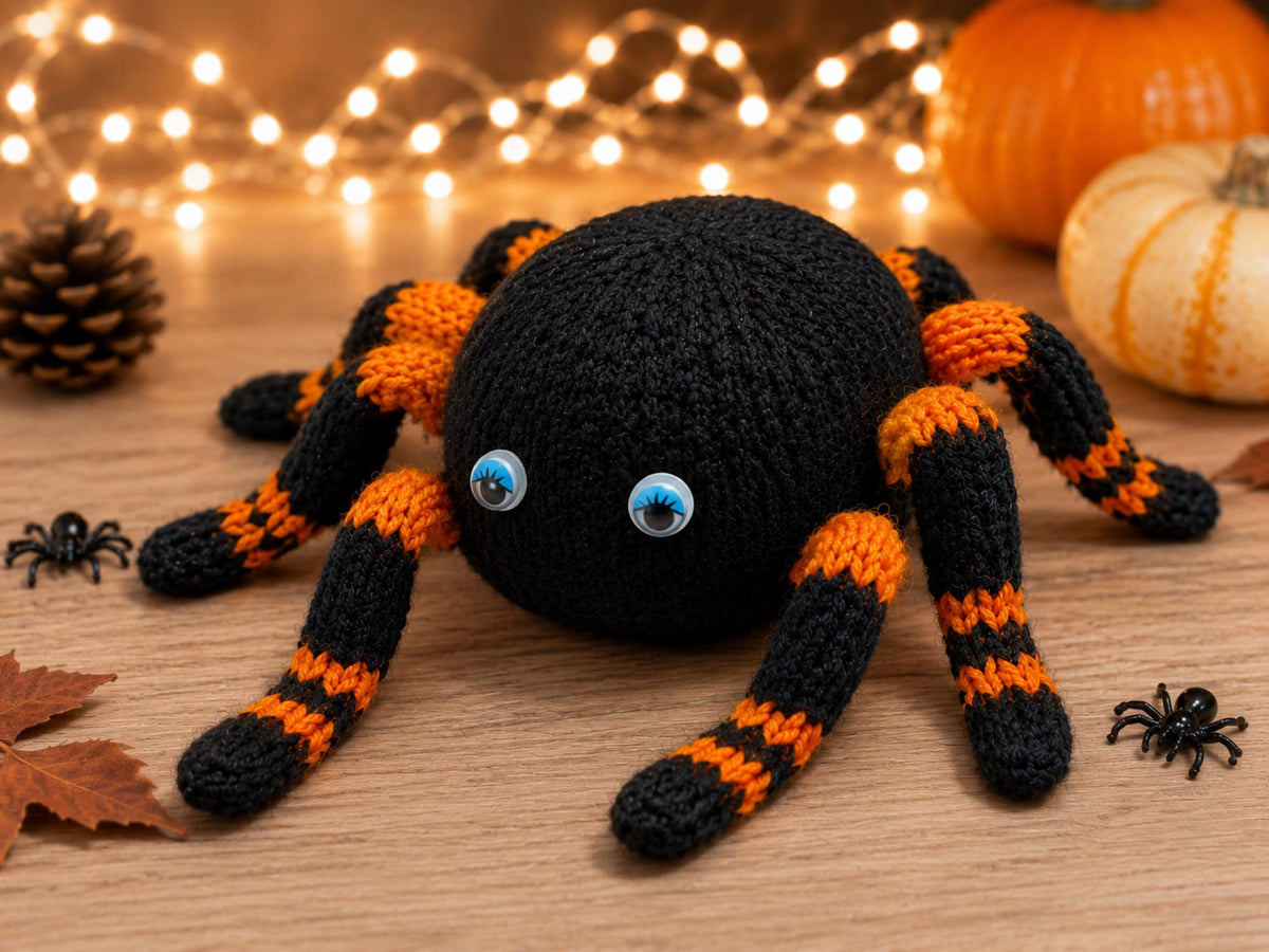 Halloween Spider Chocolate Orange Cover PDF Knitting Pattern DK 8ply Download