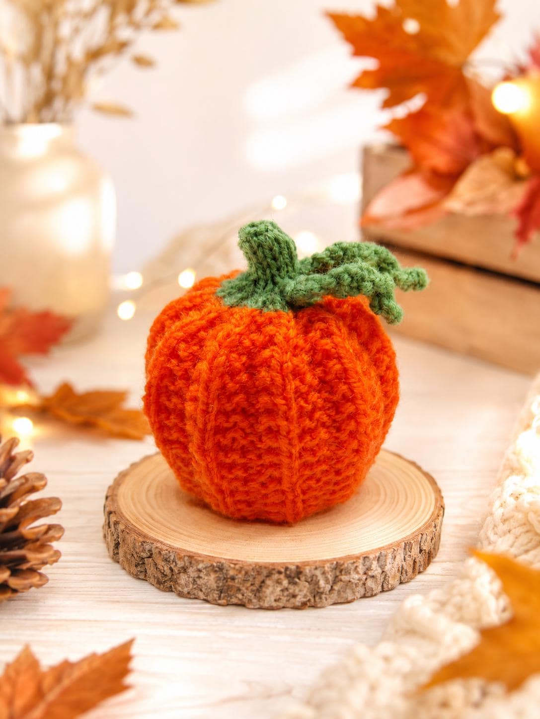 Pumpkin Chocolate Orange Cover PDF Knitting Pattern Halloween DK 8ply Download
