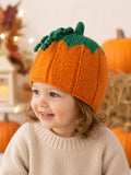 Children's Pumpkin Hat Knitting Pattern PDF Halloween DK Premature - Age 8 Worked Flat Download