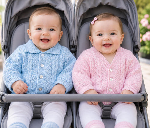 Baby Cable Cardigans Knitting Pattern PDF Round Neck, V-Neck or Collared Premature to Age 4