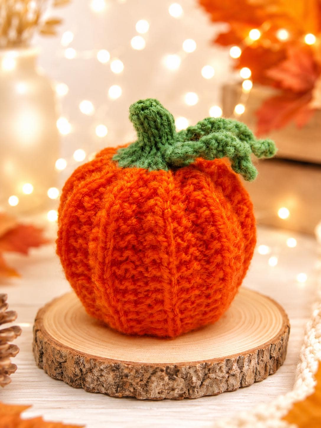 Pumpkin Chocolate Orange Cover PDF Knitting Pattern Halloween DK 8ply Download