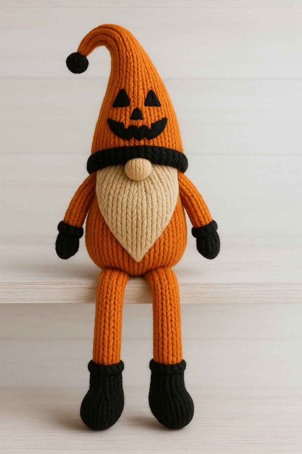 Pumpkin Gonk Chocolate Orange Cover Knitting Pattern PDF Shelf Sitter Gnome DK