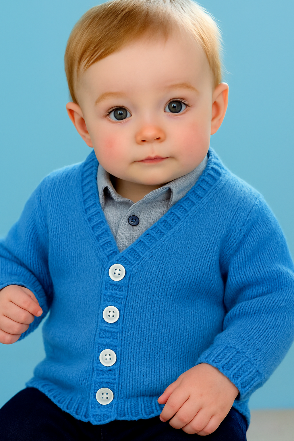 Eay Knit Boys Plain Waistcoat & Cardigan Knitting Pattern PDF DK Age 0 - 7 yrs