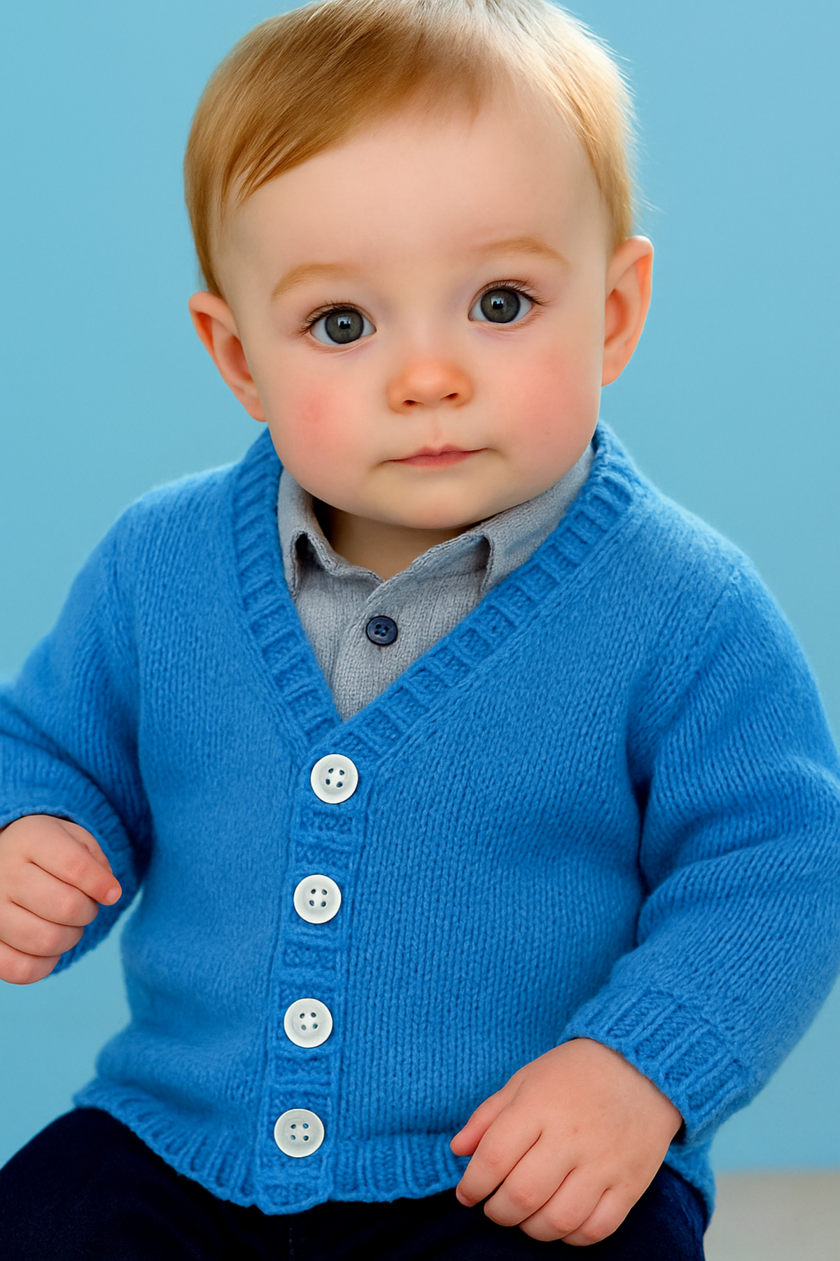 Eay Knit Boys Plain Waistcoat & Cardigan Knitting Pattern PDF DK Age 0 - 7 yrs
