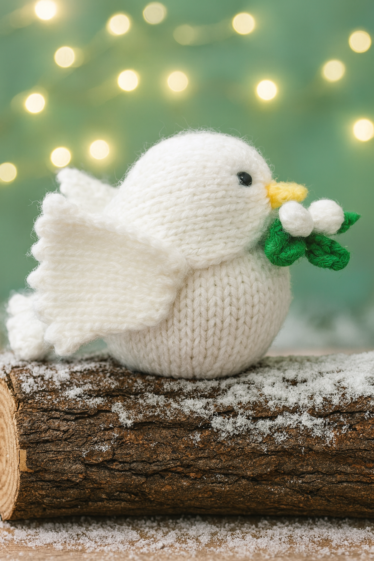 Turtle Dove Chocolate Orange Cover Knitting Pattern PDF Christmas Mistletoe DK