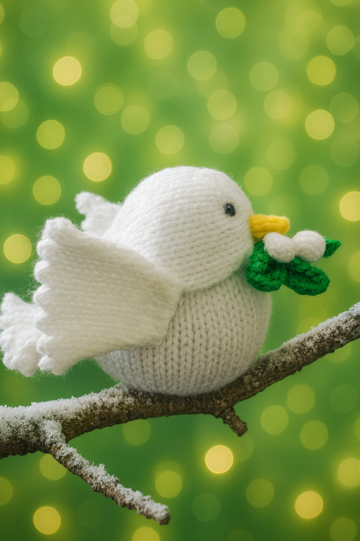 Turtle Dove Chocolate Orange Cover Knitting Pattern PDF Christmas Mistletoe DK