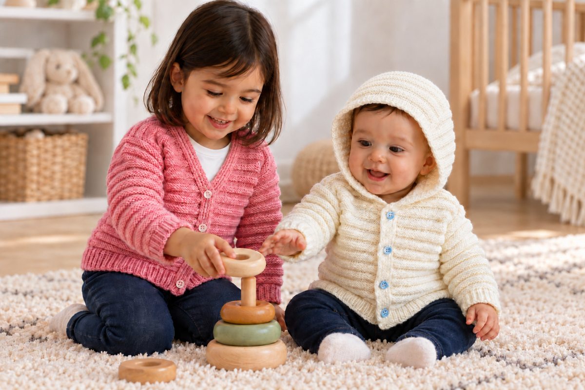 Beginners Hooded Jacket & Cardigan Knitting Pattern PDF Premature Baby –8 Years Easy Knit