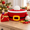Santa Chocolate Sweet Tub Cover Knitting Pattern PDF Christmas Decor with Sack