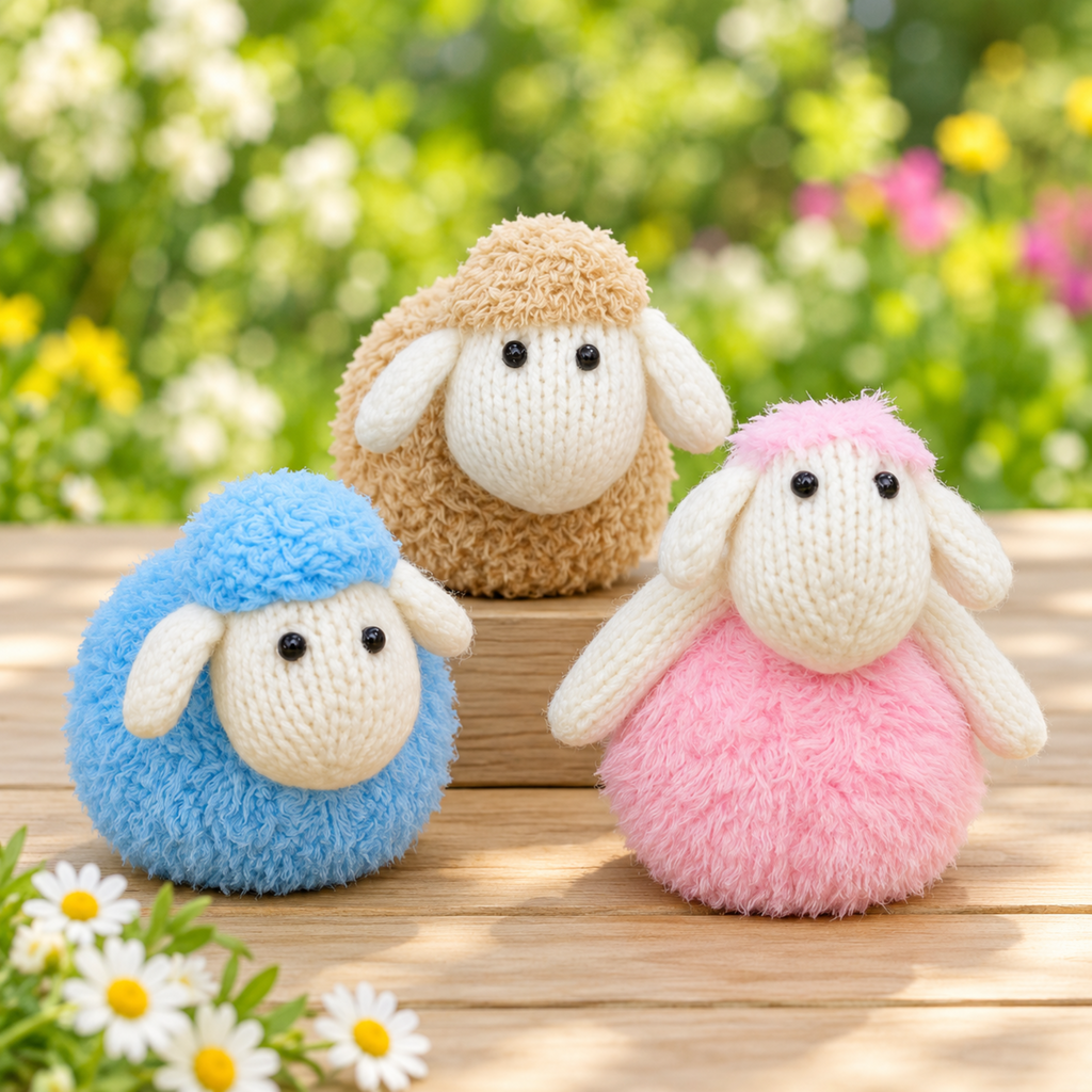Sheep Chocolate Orange Cover Knitting Pattern PDF Fluffy Easter Lamb Food Cosy Gift DK