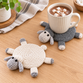 Sheep Coaster Knitting Pattern PDF Cute Animal Mug Mat DK