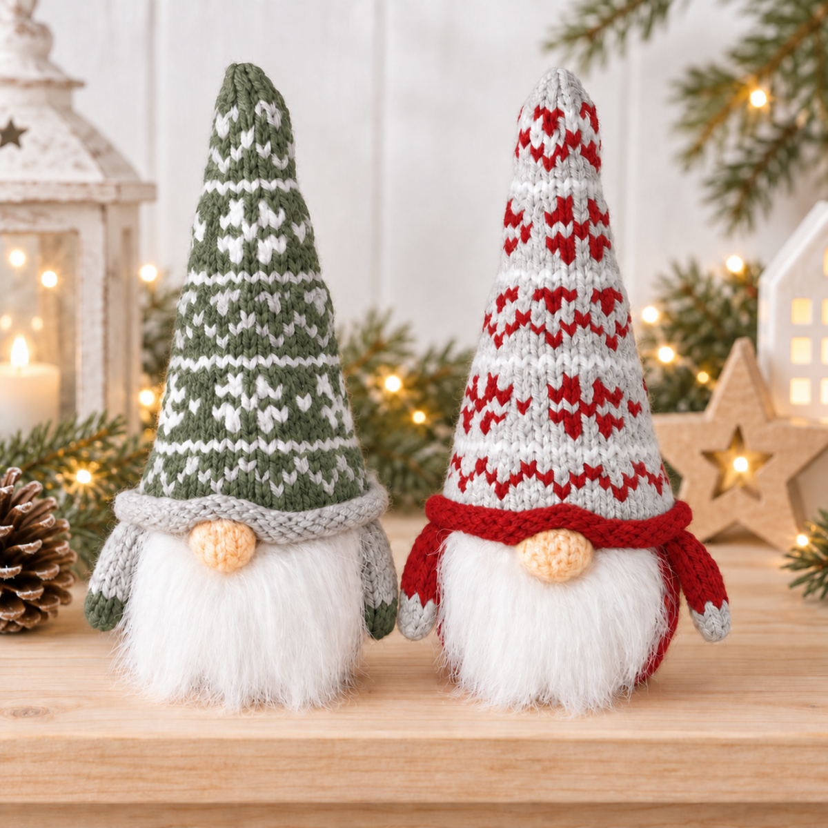 Scandinavian Gonk Chocolate Orange Cover Knitting Pattern PDF Christmas Fair Isle Gnome