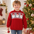 Child’s Santa Christmas Sweater Knitting Pattern PDF Cable Jumper 6 Months - 10 Years