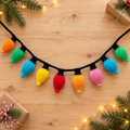 Christmas Lights Garland Knitting Pattern PDF Festive Bulb Decorations DK