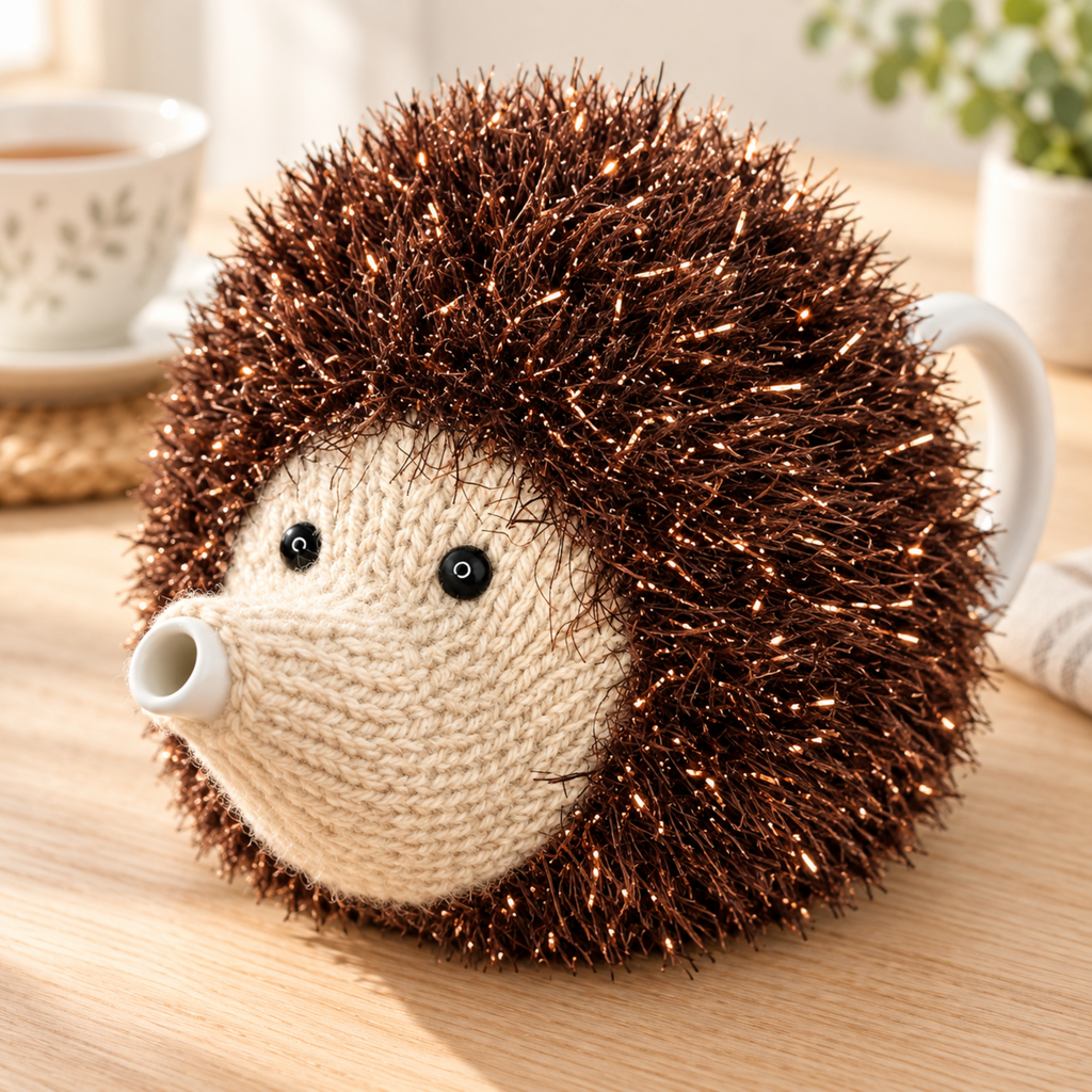 Hedgehog Tea Cosy Knitting Pattern PDF 4 Teapot Sizes