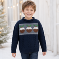 Christmas Pudding Childs Sweater Knitting Pattern PDF Cable Christmas Jumper Aran Age 6mths - 10 years