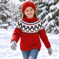 Child’s Penguin Yoke Sweater Knitting Pattern PDF Chunky Christmas Jumper Age 3 - 12