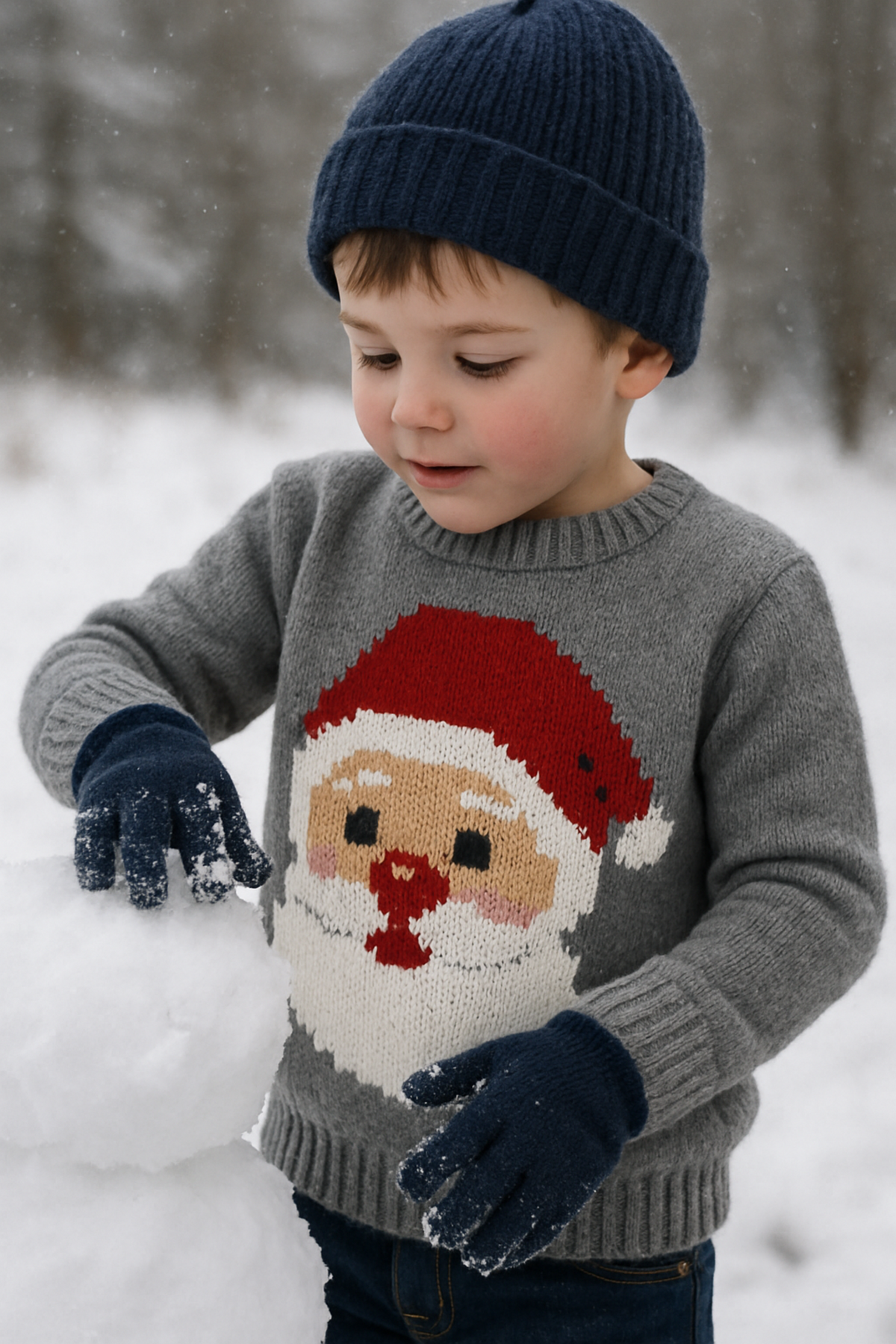Santa Christmas Sweater Knitting Pattern PDF Childs Jumper DK Age 3mths - 7 years