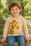 Child's Giraffe Sweater Knitting Pattern PDF Animal Jumper DK  3mths - 7 years