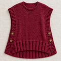 Women’s Super Chunky Tabard Knitting Pattern PDF Side Button Slipover S–XXXL