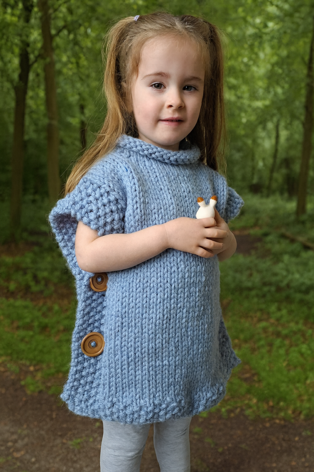Children’s Tabard Poncho Knitting Pattern PDF  Super Chunky Easy Knit Ages 1–15 Years BB172