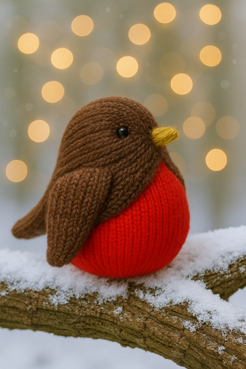 Robin Chocolate Orange Cover Knitting Pattern PDF Christmas Food Cosy DK