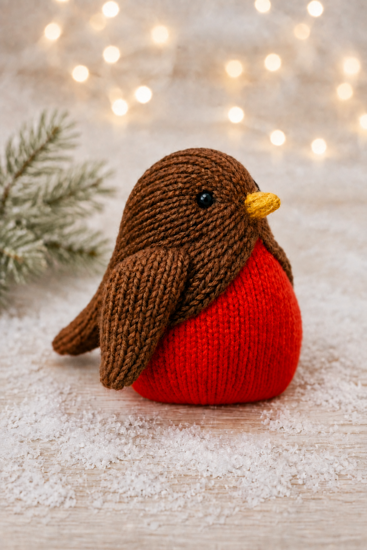 Robin Chocolate Orange Cover Knitting Pattern PDF Christmas Food Cosy DK