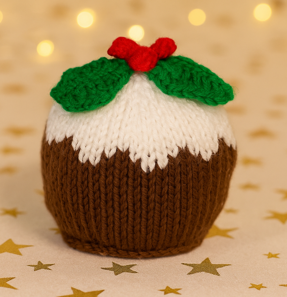 Christmas Pudding Chocolate Orange Cover Knitting Pattern PDF  DK Food Cozy