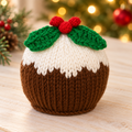 Christmas Pudding Chocolate Orange Cover Knitting Pattern PDF  DK Food Cozy