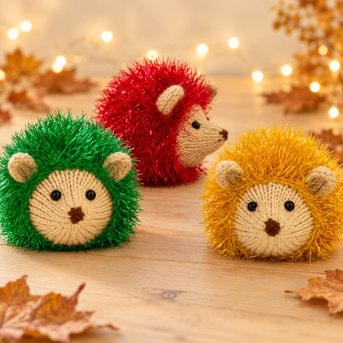 Hedgehog Chocolate Orange Cover Knitting Pattern PDF Quick Tinsel Yarn Food Cosy Gift