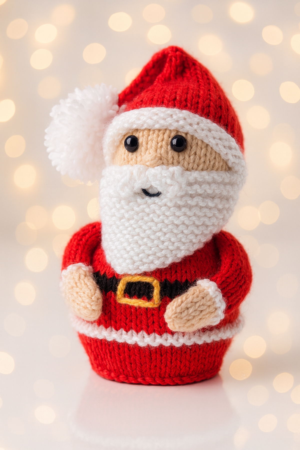 Santa Chocolate Orange Cover & Stuffed Ornament Knitting Pattern PDF