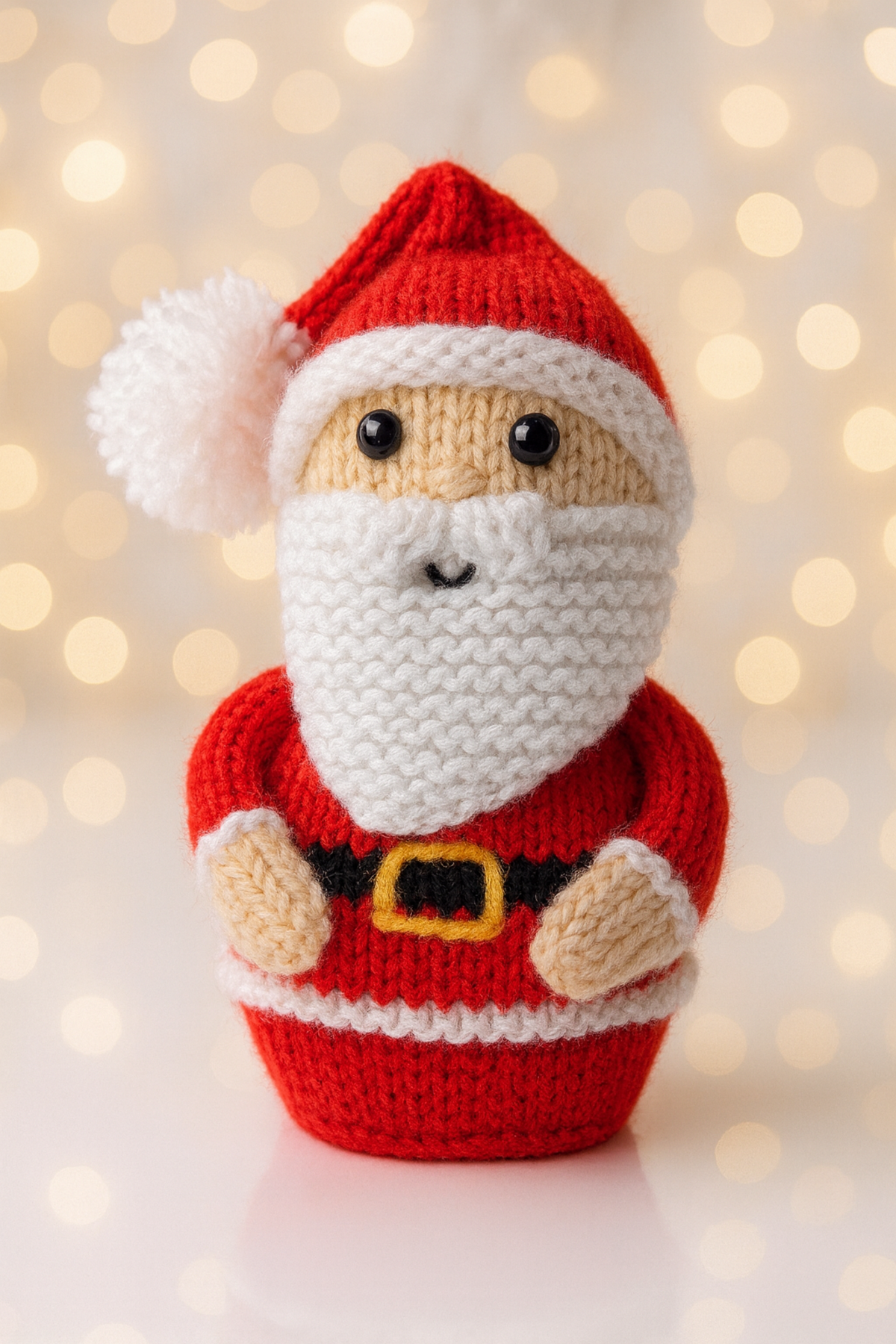 Santa Chocolate Orange Cover & Stuffed Ornament Knitting Pattern PDF
