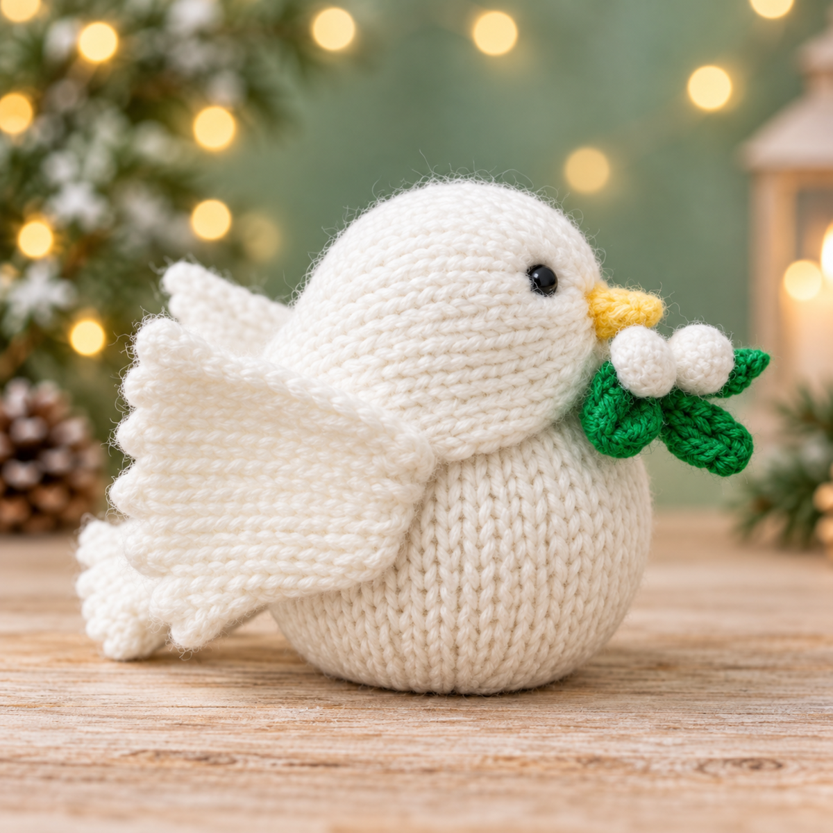Turtle Dove Chocolate Orange Cover Knitting Pattern PDF Christmas Mistletoe DK