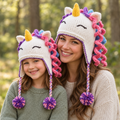 Unicorn Earflap Hat Knitting Pattern PDF Age 2 - Adult Chunky Novelty Knit