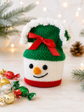 Snowman Chocolate Orange Cover Knitting Pattern PDF & Christmas Gift Bag DK