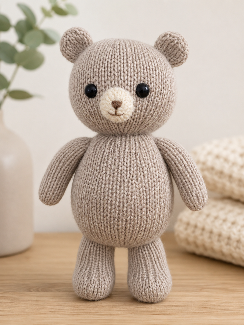 Blueboo Teddy Bear Toy Knitting Pattern PDF DK 28cm BB208
