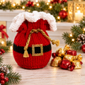 Santa Sack Chocolate Orange Cover Knitting Pattern PDF Christmas Gift Bag DK