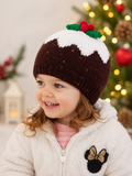 Childs Christmas Pudding Hat Knitting Pattern PDF Premature - 4 yrs DK Worked Flat Download