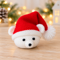 Polar Bear Chocolate Orange Cover Knitting Pattern PDF Christmas Teddy in Santa Hat DK