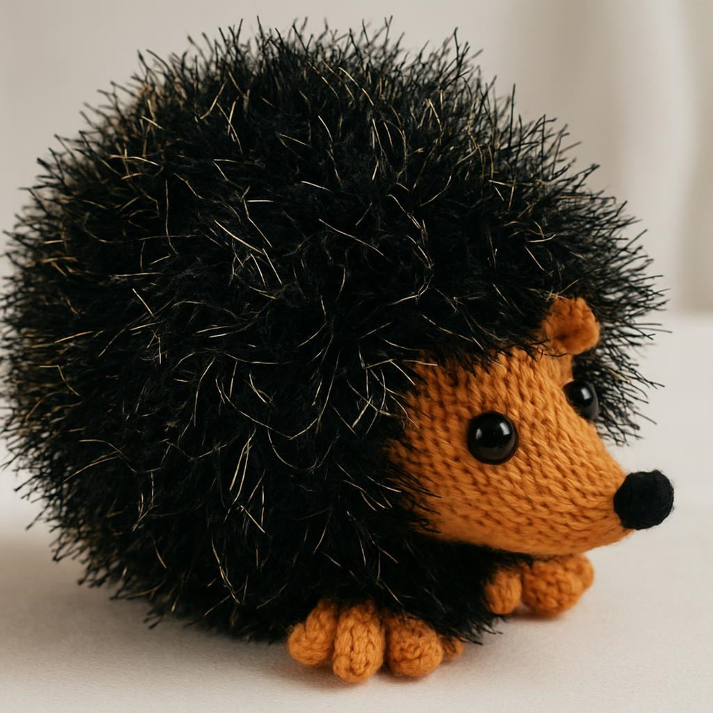 Hedgehog Knitting Pattern PDF Tinsel Chunky Woodland Toy Approx. 30 cm