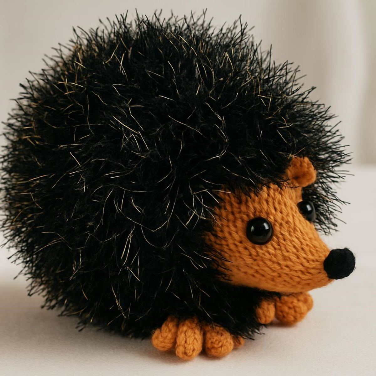 Hedgehog Knitting Pattern PDF Tinsel Chunky Woodland Toy Approx. 30 cm