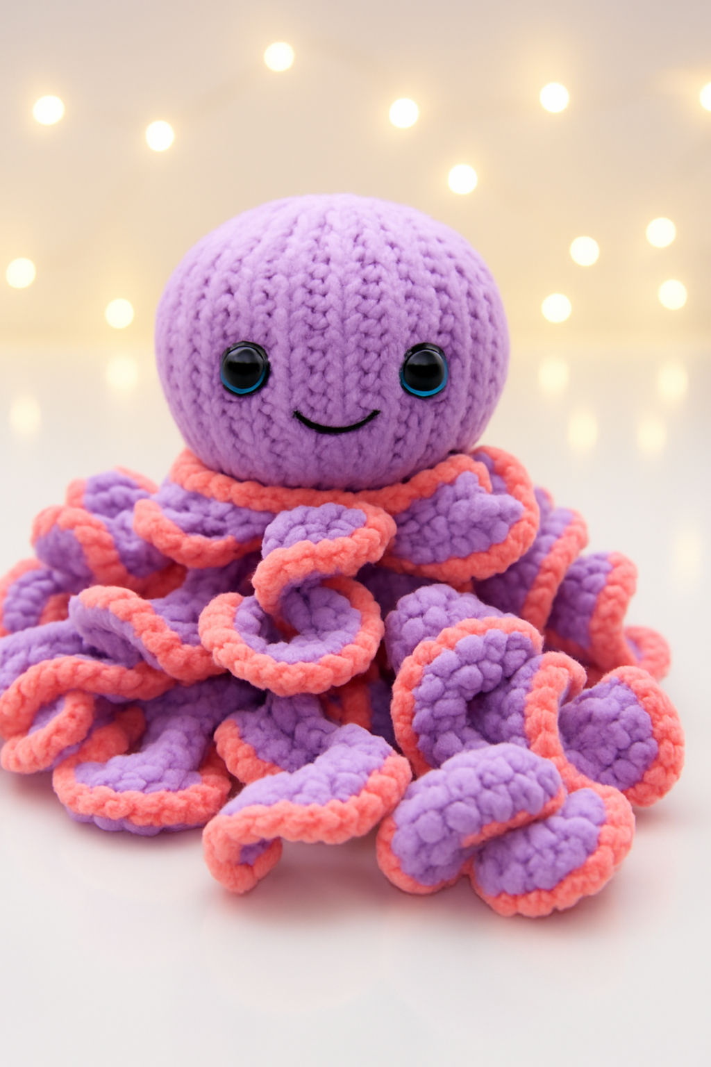 Curly Tentacle Octopus Toy Knitting Pattern PDF Flutterby Chunky