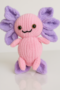 Easy Knit Axolotl Toy Knitting Pattern PDF Chenille Chunky 32 cm