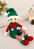 Evan the Elf Christmas Toy Knitting Pattern PDF Santa's Helper 48cm