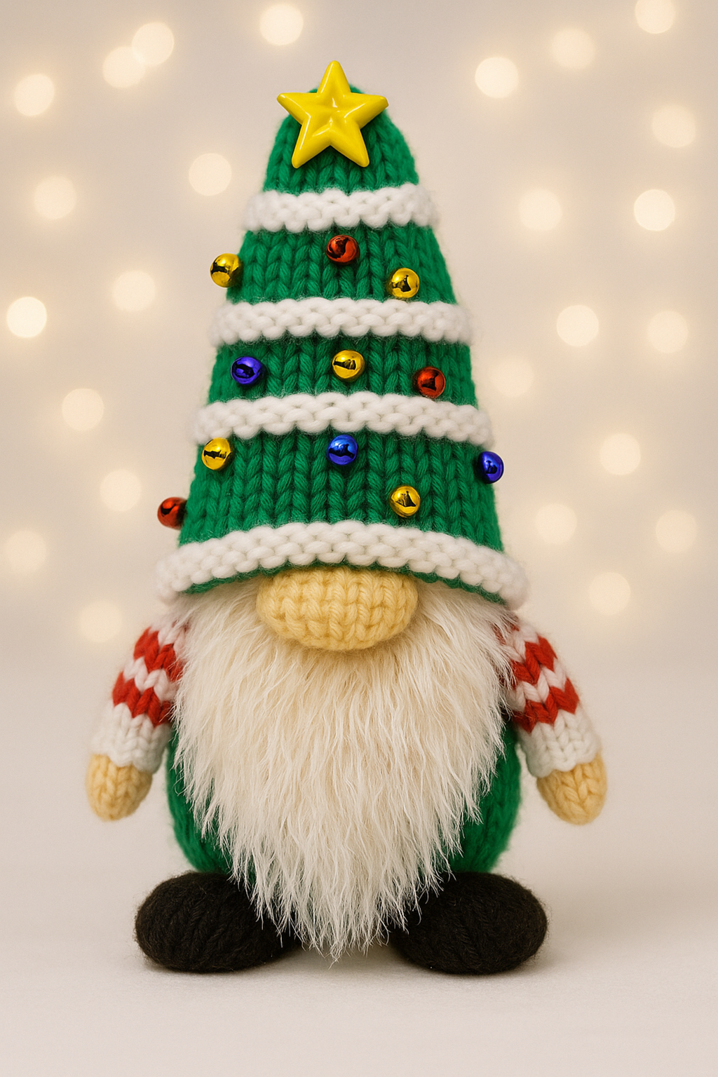 Santa Gonk Chocolate Orange Cover Knitting Pattern PDF Christmas Tree Hat Gnome DK