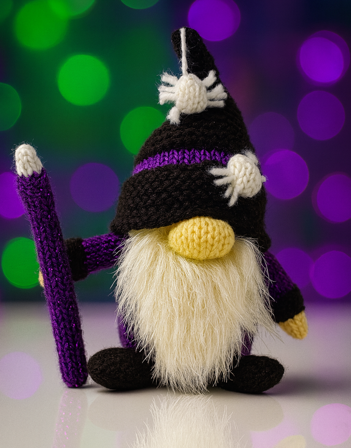 Wizard Gonk Knitting Pattern PDF Halloween Gnome & Chocolate Orange Cover DK