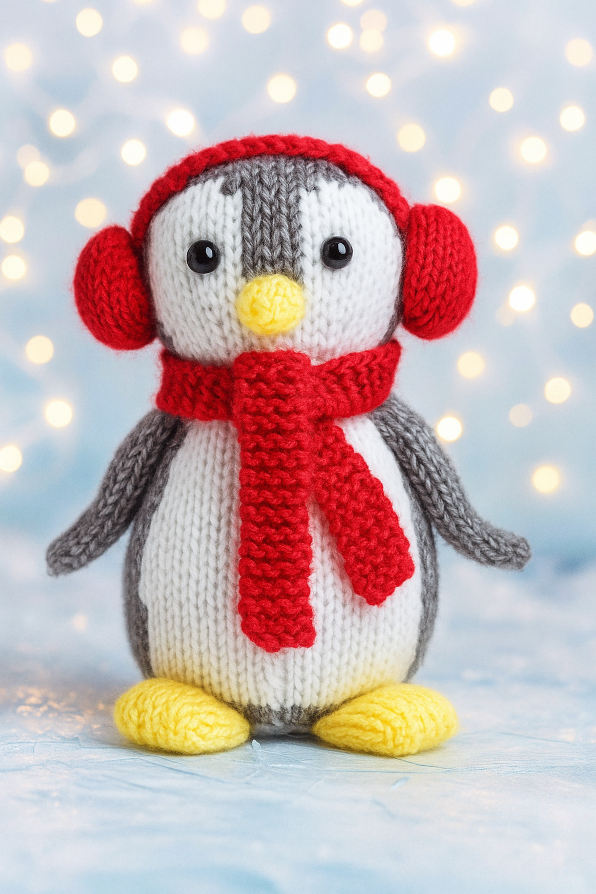 Penguin Toy & Chocolate Orange Cover Knitting Pattern PDF Christmas Decoration DK